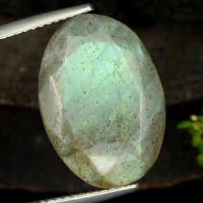 10.36캐럿 천연 멀티컬러 라브라도라이트, 타원형 컷, 18.2×12.8 mm, 투명한