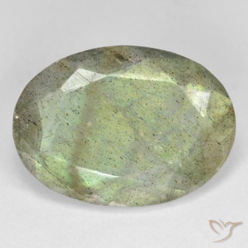 10.67ct 자연스러운 다색 조회 장석, 타원형, 투명한