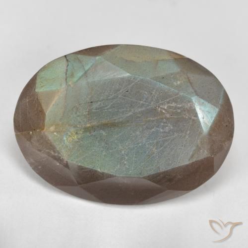 10.16ct 자연스러운 다색 조회 장석, 타원형, 투명한