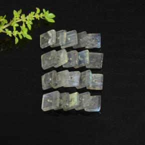 8.86캐럿 천연 다색 조회 장석 보석, 정사각형, 투명한