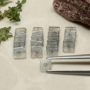 4.95캐럿 천연 멀티컬러 라브라도라이트 보석, 스퀘어, 4.5×4.1 mm, 투명한