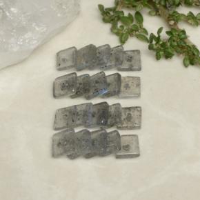 4.95캐럿 천연 멀티컬러 라브라도라이트 보석, 스퀘어, 4.5×4.1 mm, 투명한