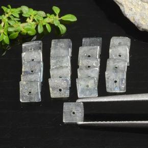 4.94캐럿 천연 다색 조회 장석 보석, 정사각형, 투명한