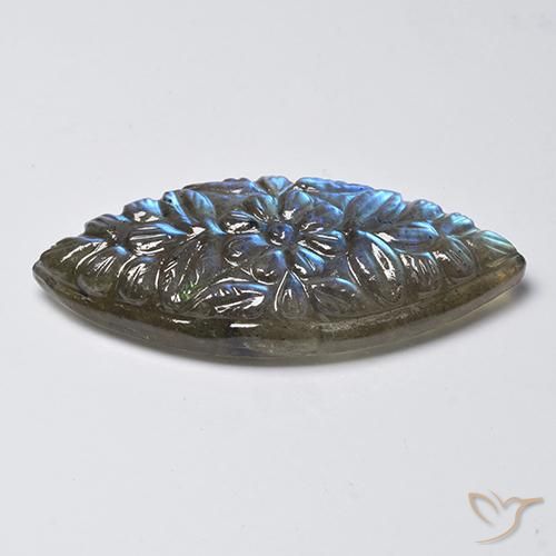 23.59캐럿 천연 다색 조회 장석, 보석, 투명한