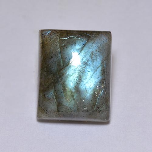 5.22캐럿 천연 멀티컬러 라브라도라이트, 바게트, 10.9×8.8 mm, 투명한