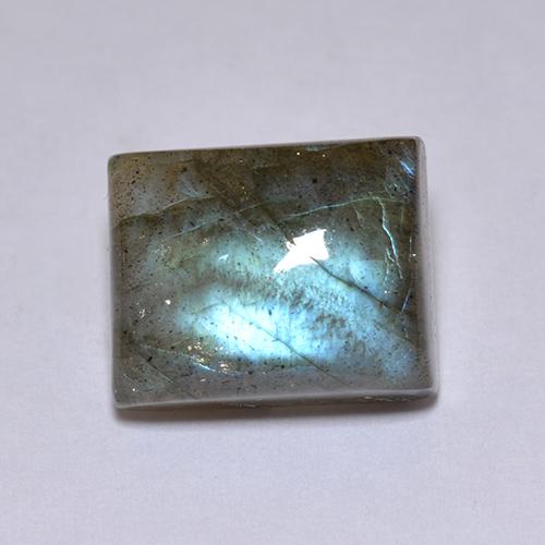 5.22캐럿 천연 멀티컬러 라브라도라이트, 바게트, 10.9×8.8 mm, 투명한
