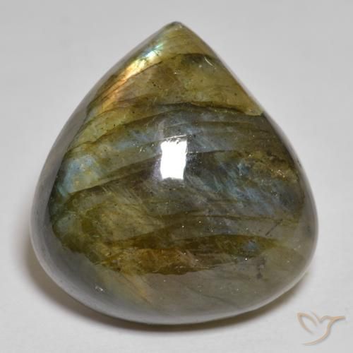 28.38ct 자연스러운 다색 조회 장석, 배 모양, 불투명체