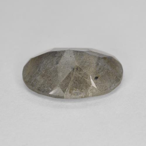 4.45캐럿 천연 멀티컬러 라브라도라이트, 타원형 컷, 13.8×10.2 mm, 투명한
