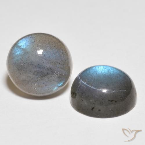 4.37캐럿 천연 다색 조회 장석 보석, 라운드 컷, 투명한