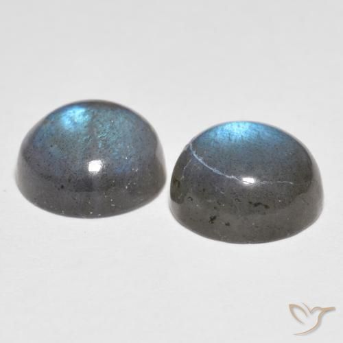 4.37캐럿 천연 다색 조회 장석 보석, 라운드 컷, 투명한