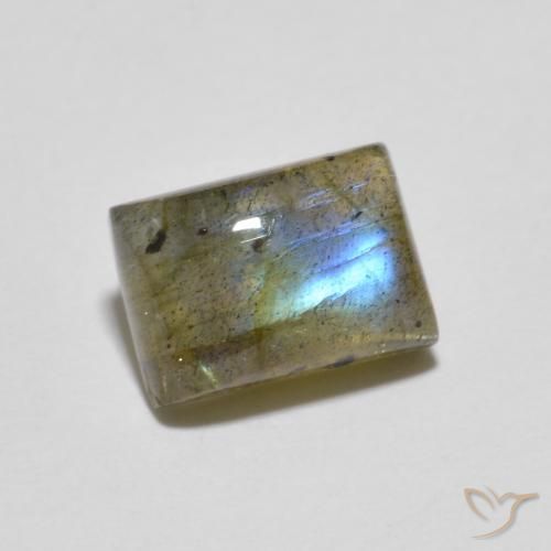 1.79캐럿 천연 다색 조회 장석, 바게트, 투명한