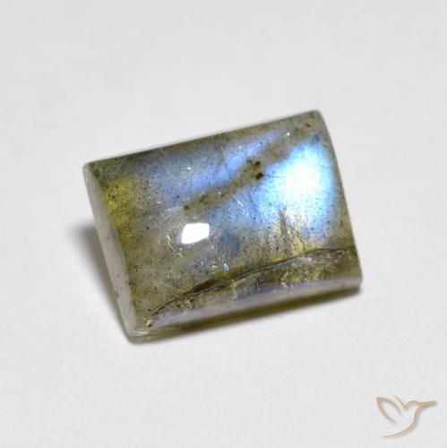 1.79캐럿 천연 다색 조회 장석, 바게트, 투명한
