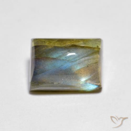 2.25ct 자연스러운 다색 조회 장석, 바게트, 투명한