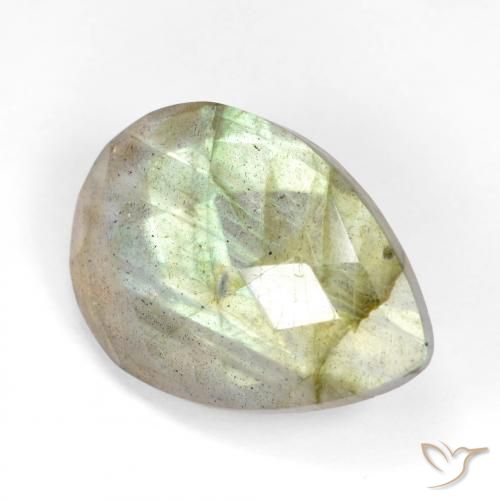 11.53ct 자연스러운 다색 조회 장석, 배 모양, 투명한