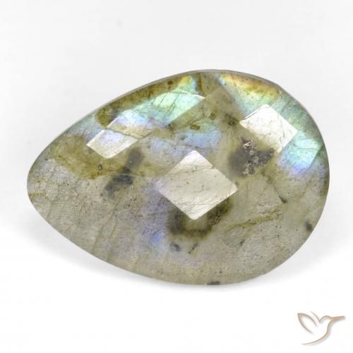 11.15ct 자연스러운 다색 조회 장석, 배 모양, 투명한