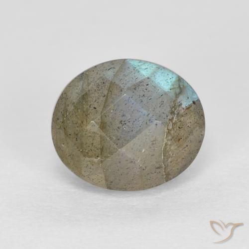 1.32ct 자연스러운 다색 조회 장석, 타원형, 투명한