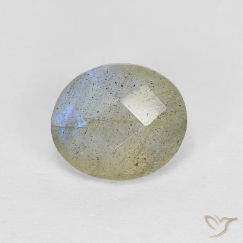 1.28ct 자연스러운 다색 조회 장석, 타원형, 투명한