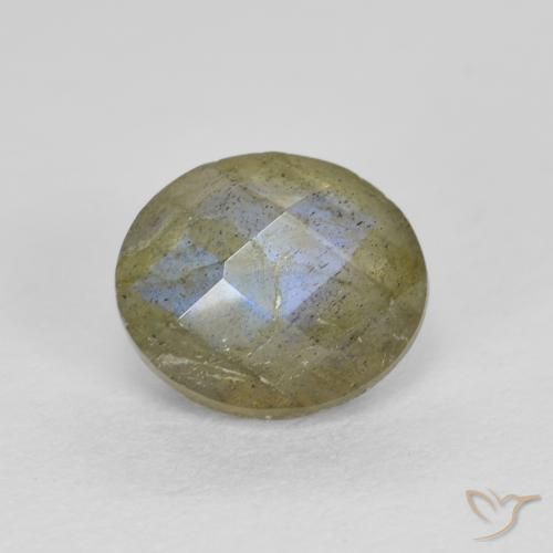 1.25ct 자연스러운 다색 조회 장석, 타원형, 투명한