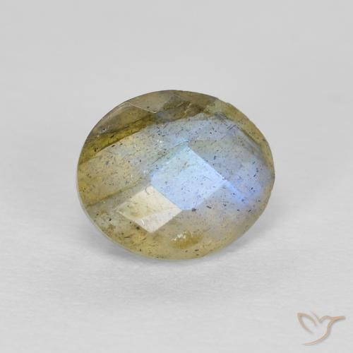 1.22ct 자연스러운 다색 조회 장석, 타원형, 투명한
