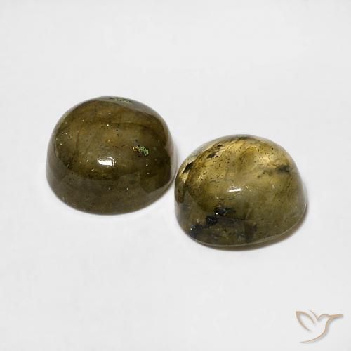 1.98캐럿 천연 다색 조회 장석 보석, 둥근, 투명한