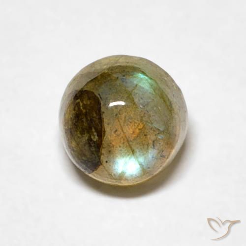 0.80ct 자연스러운 다색 조회 장석, 둥근, 투명한