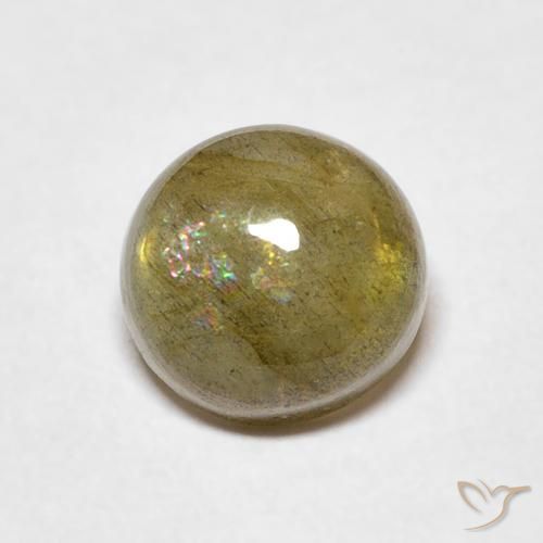 1.65ct 자연스러운 다색 조회 장석, 둥근, 투명한