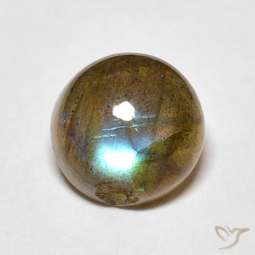 3.68ct 자연스러운 다색 조회 장석, 둥근, 투명한