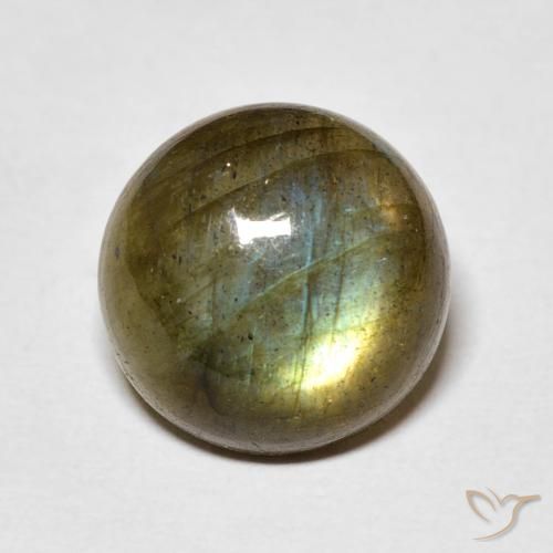 5.30ct 자연스러운 다색 조회 장석, 둥근, 투명한