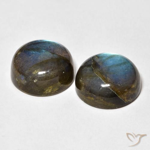 18.86캐럿 천연 멀티컬러 라브라도라이트 보석, 라운드 컷, 13.27 mm, 투명한