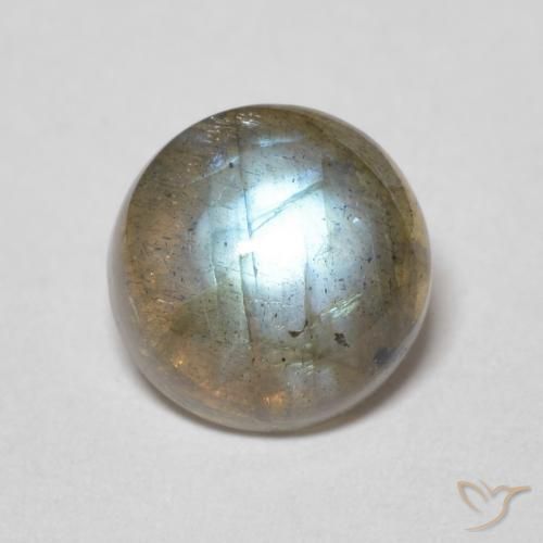 2.16ct 자연스러운 다색 조회 장석, 둥근, 투명한