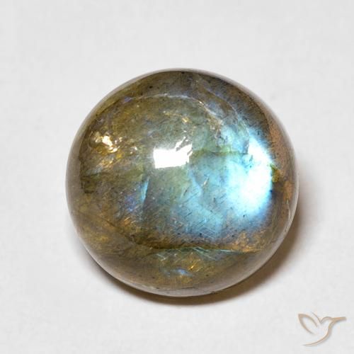 5.86ct 자연스러운 다색 조회 장석, 둥근, 투명한