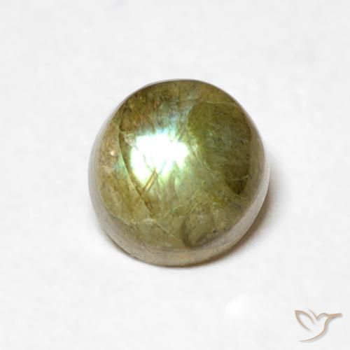 0.60ct 자연스러운 다색 조회 장석, 둥근, 투명한