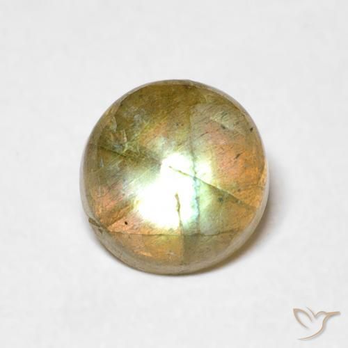 1.48ct 자연스러운 다색 조회 장석, 둥근, 투명한
