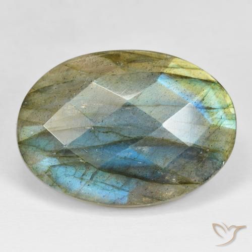 35.35ct 자연스러운 다색 조회 장석, 타원형, 불투명체