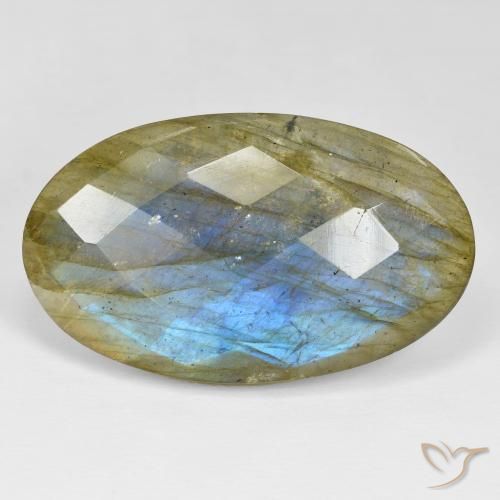 41.48ct 자연스러운 다색 조회 장석, 타원형, 불투명체