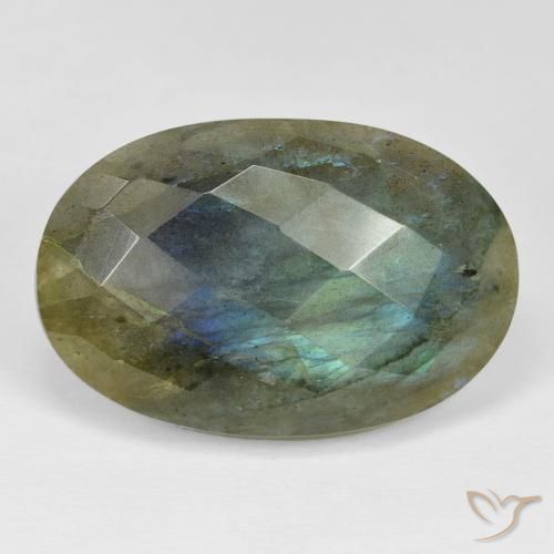 30.17ct 자연스러운 다색 조회 장석, 타원형, 불투명체