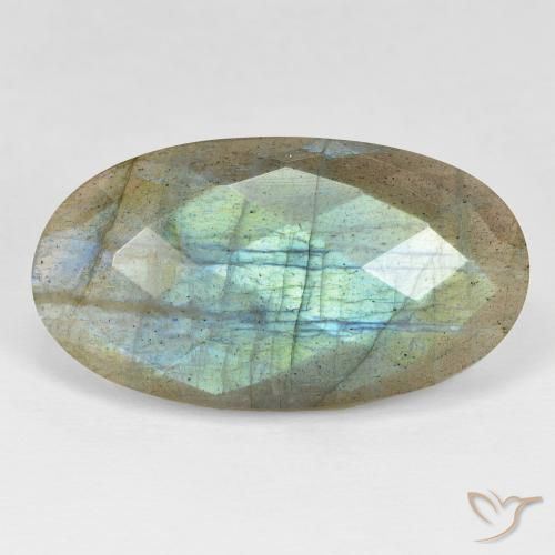 22.80ct 자연스러운 다색 조회 장석, 타원형, 불투명체