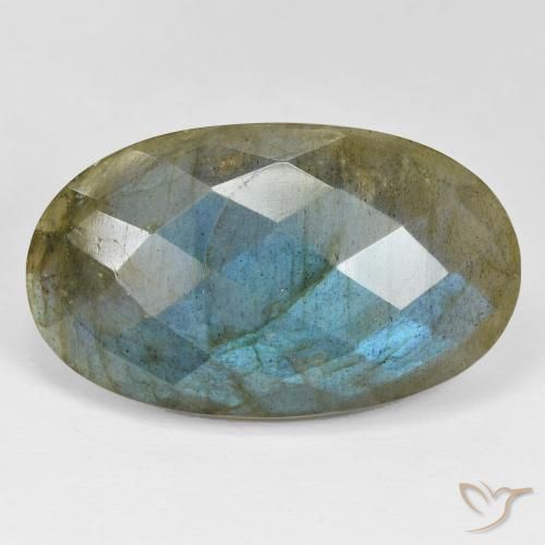 34.01ct 자연스러운 다색 조회 장석, 타원형, 불투명체