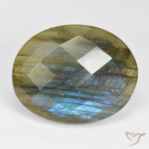 23.31ct 자연스러운 다색 조회 장석, 타원형, 불투명체