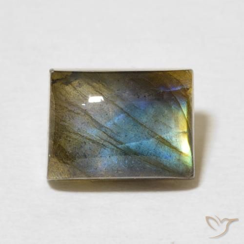3.22ct 자연스러운 다색 조회 장석, 바게트, 투명한