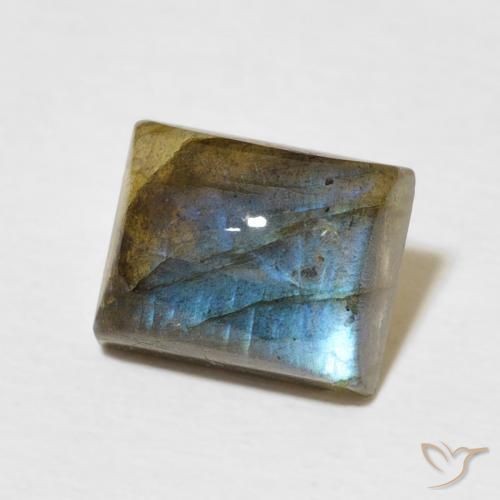 2.91캐럿 천연 다색 조회 장석, 바게트, 투명한