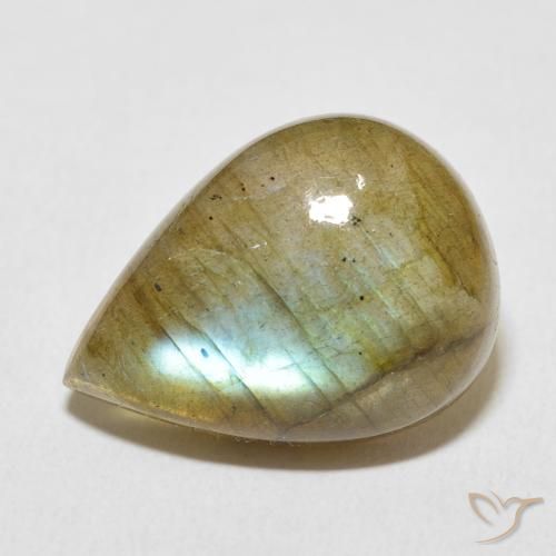 11.89ct 자연스러운 다색 조회 장석, 배 모양, 투명한