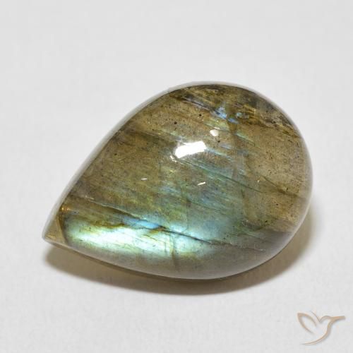 11.65ct 자연스러운 다색 조회 장석, 배 모양, 투명한