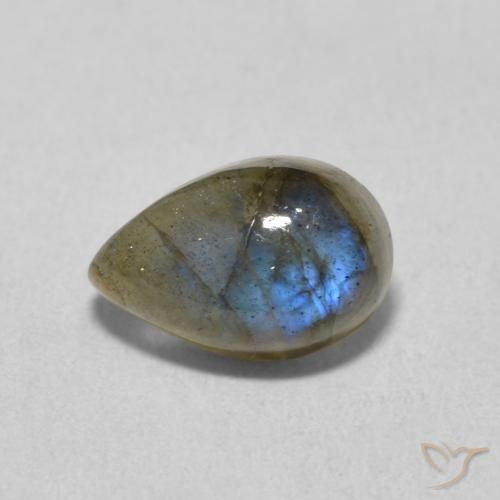 1.81ct 자연스러운 다색 조회 장석, 배 모양, 투명한