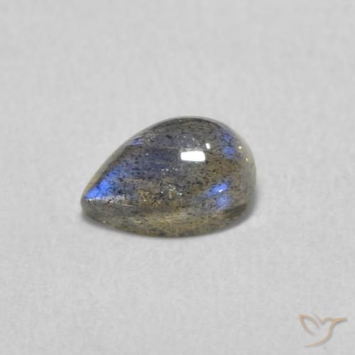 0.54ct 자연스러운 다색 조회 장석, 배 모양, 투명한