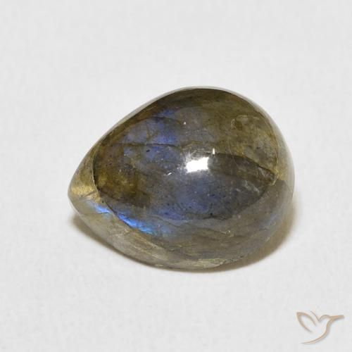 4.00ct 자연스러운 다색 조회 장석, 배 모양, 투명한