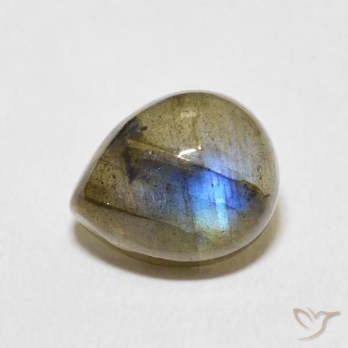 4.24ct 자연스러운 다색 조회 장석, 배 모양, 투명한