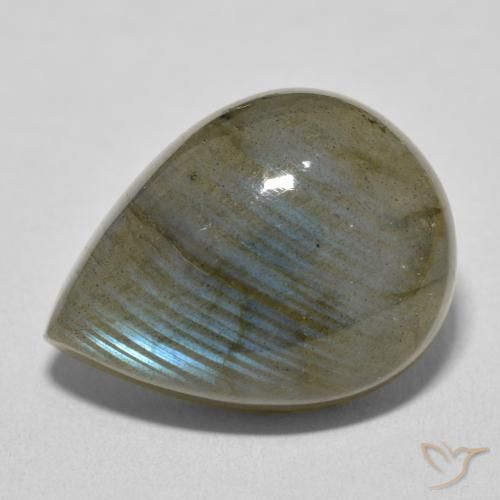 17.20ct 자연스러운 다색 조회 장석, 배 모양, 투명한