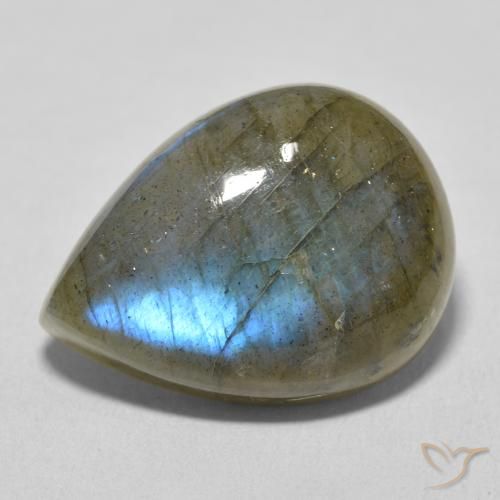 16.66ct 자연스러운 다색 조회 장석, 배 모양, 투명한