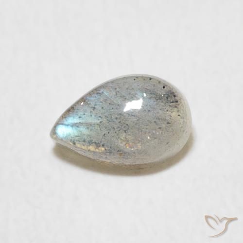 0.60ct 자연스러운 다색 조회 장석, 배 모양, 투명한